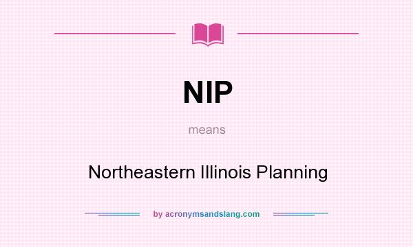 What does NIP mean? It stands for Northeastern Illinois Planning