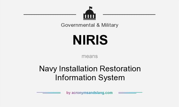 What does NIRIS mean? It stands for Navy Installation Restoration Information System