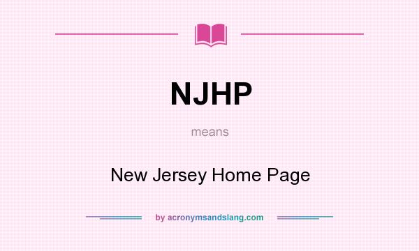 What does NJHP mean? It stands for New Jersey Home Page