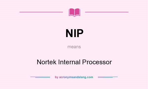 What does NIP mean? It stands for Nortek Internal Processor