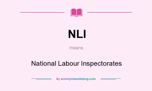 What does NLI mean? It stands for National Labour Inspectorates