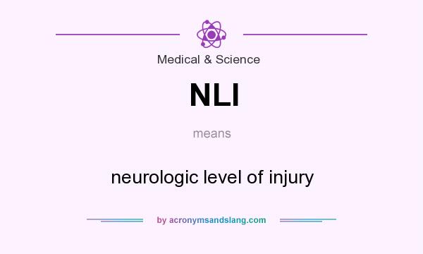What does NLI mean? It stands for neurologic level of injury