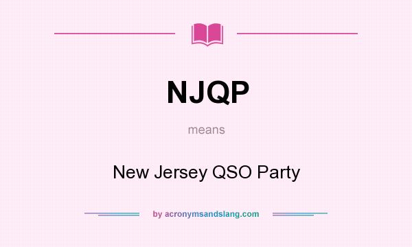 What does NJQP mean? It stands for New Jersey QSO Party