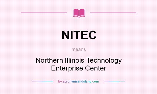 What does NITEC mean? It stands for Northern Illinois Technology Enterprise Center