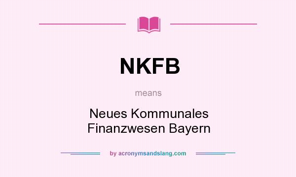 What does NKFB mean? It stands for Neues Kommunales Finanzwesen Bayern
