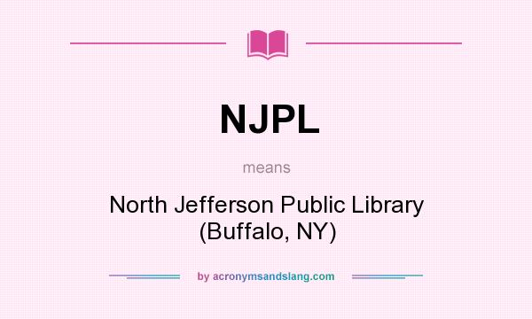What does NJPL mean? It stands for North Jefferson Public Library (Buffalo, NY)