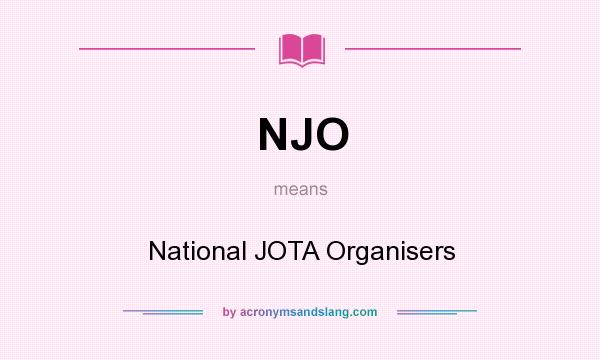 What does NJO mean? It stands for National JOTA Organisers