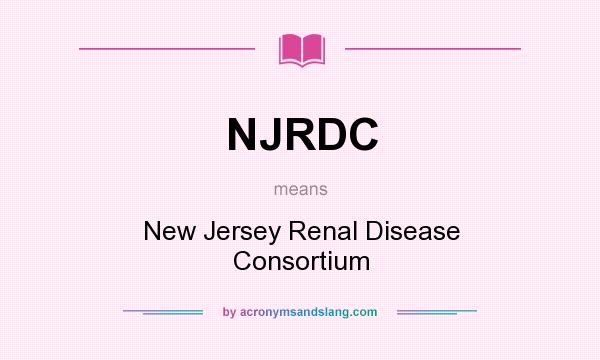 What does NJRDC mean? It stands for New Jersey Renal Disease Consortium