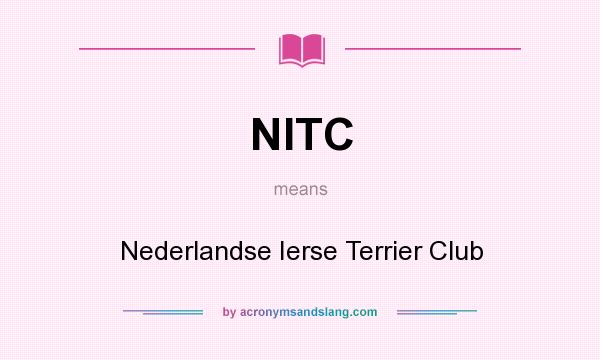 What does NITC mean? It stands for Nederlandse Ierse Terrier Club