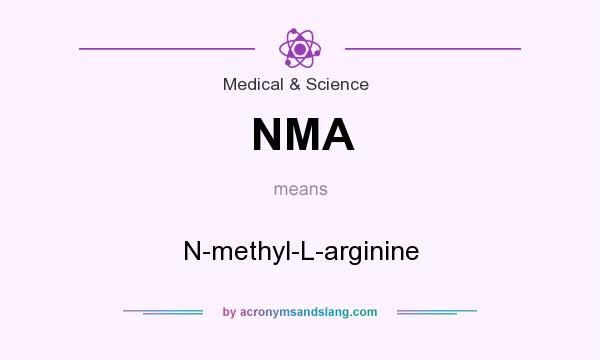 What does NMA mean? It stands for N-methyl-L-arginine