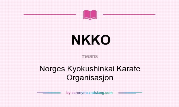 What does NKKO mean? It stands for Norges Kyokushinkai Karate Organisasjon