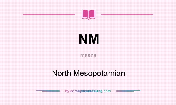 What does NM mean? It stands for North Mesopotamian