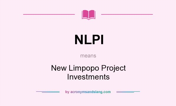 What does NLPI mean? It stands for New Limpopo Project Investments