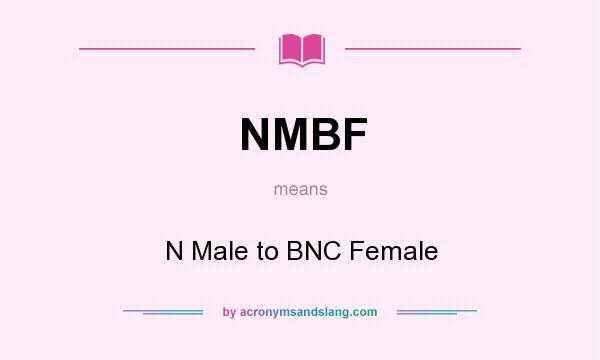What does NMBF mean? It stands for N Male to BNC Female