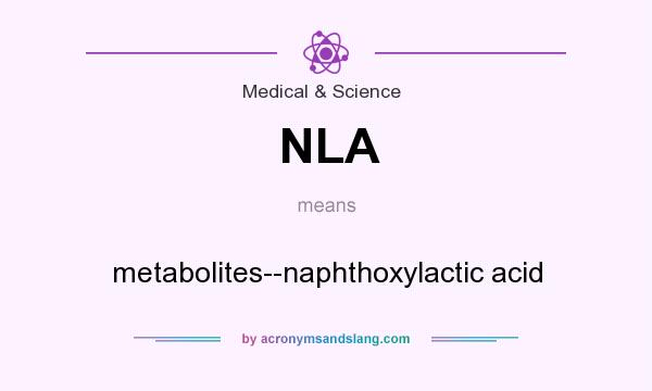 What does NLA mean? It stands for metabolites--naphthoxylactic acid