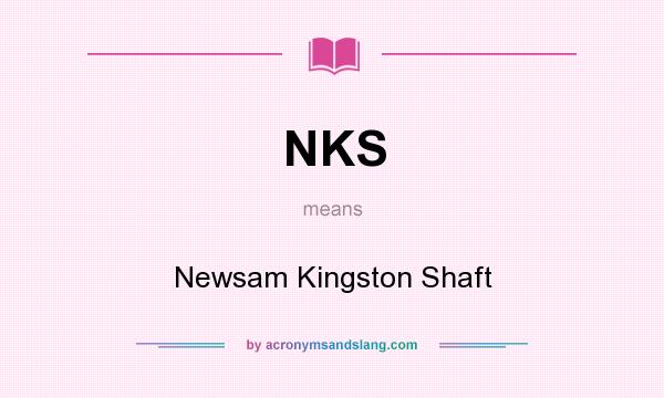 What does NKS mean? It stands for Newsam Kingston Shaft