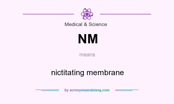 What does NM mean? It stands for nictitating membrane