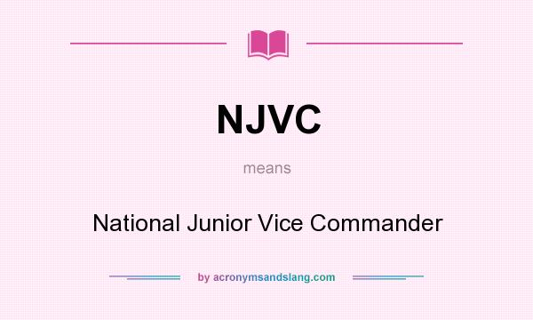 What does NJVC mean? It stands for National Junior Vice Commander