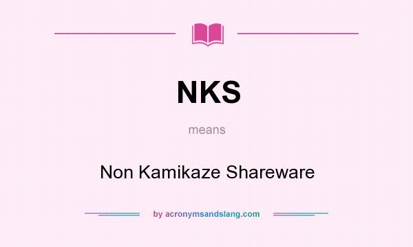 What does NKS mean? It stands for Non Kamikaze Shareware