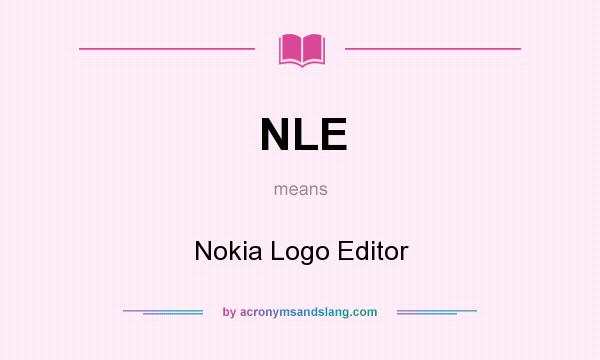 What does NLE mean? It stands for Nokia Logo Editor