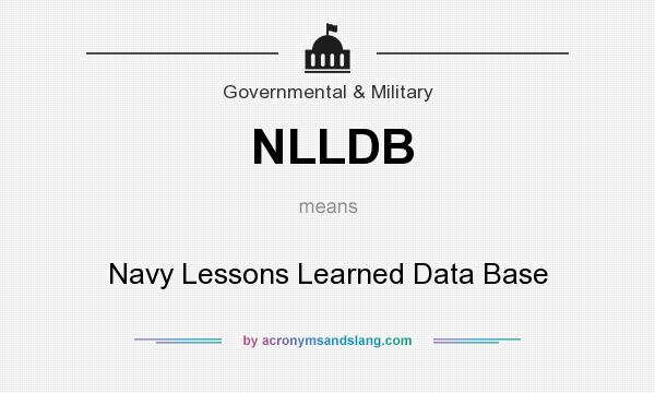 What does NLLDB mean? It stands for Navy Lessons Learned Data Base