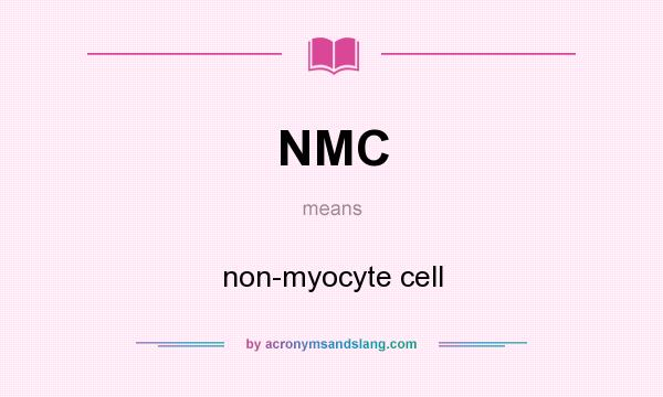 What does NMC mean? It stands for non-myocyte cell