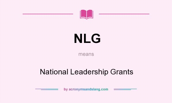 What does NLG mean? It stands for National Leadership Grants