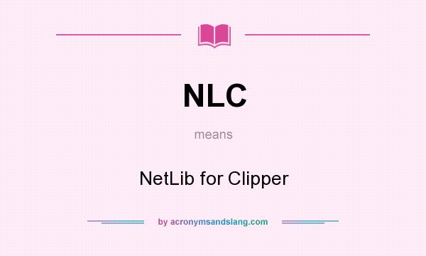 What does NLC mean? It stands for NetLib for Clipper