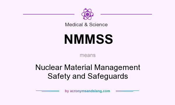 What does NMMSS mean? It stands for Nuclear Material Management Safety and Safeguards