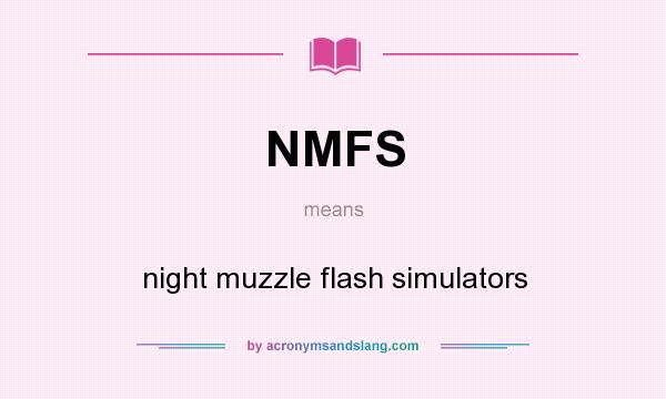 What does NMFS mean? It stands for night muzzle flash simulators