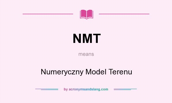 What does NMT mean? It stands for Numeryczny Model Terenu