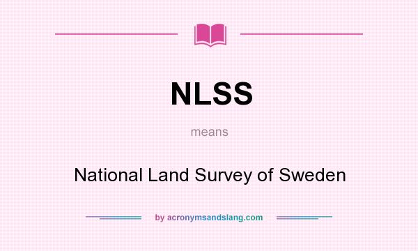 What does NLSS mean? It stands for National Land Survey of Sweden