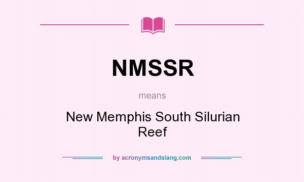 What does NMSSR mean? It stands for New Memphis South Silurian Reef