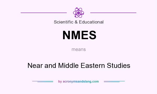 What does NMES mean? It stands for Near and Middle Eastern Studies