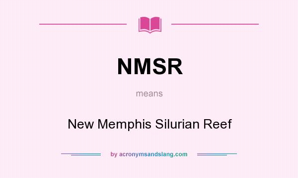 What does NMSR mean? It stands for New Memphis Silurian Reef