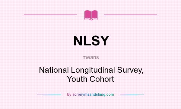 What does NLSY mean? It stands for National Longitudinal Survey, Youth Cohort