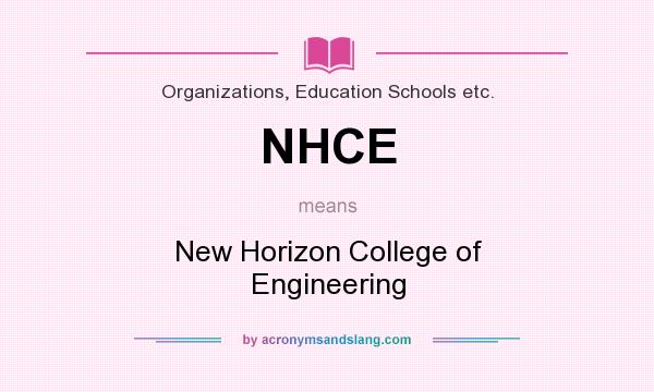 What does NHCE mean? It stands for New Horizon College of Engineering
