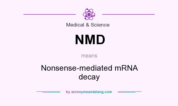 What does NMD mean? It stands for Nonsense-mediated mRNA decay