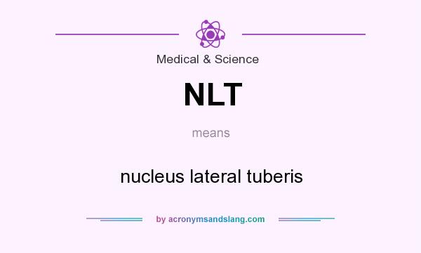 What does NLT mean? It stands for nucleus lateral tuberis