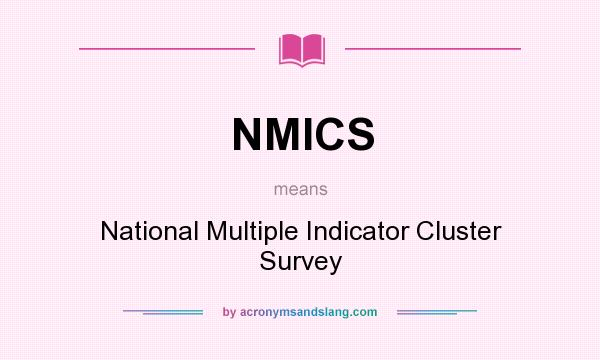 What does NMICS mean? It stands for National Multiple Indicator Cluster Survey