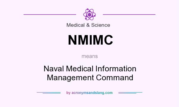 What does NMIMC mean? It stands for Naval Medical Information Management Command