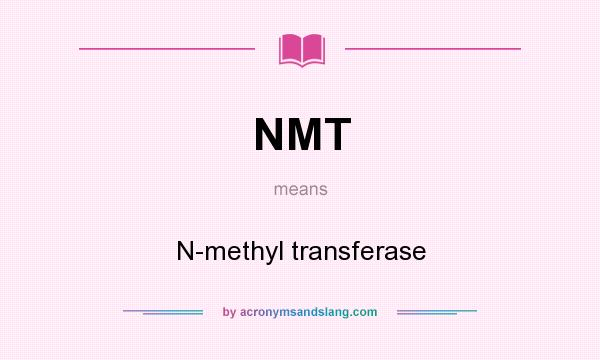 What does NMT mean? It stands for N-methyl transferase
