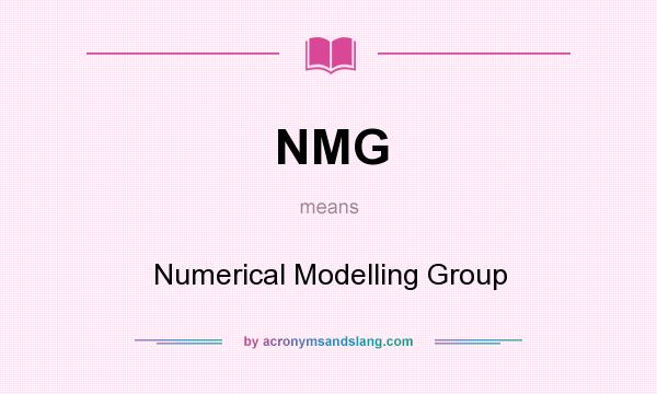 What does NMG mean? It stands for Numerical Modelling Group