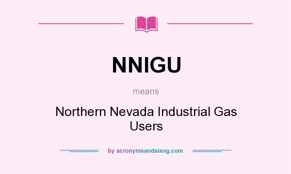 What does NNIGU mean? It stands for Northern Nevada Industrial Gas Users