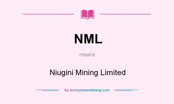 What does NML mean? It stands for Niugini Mining Limited