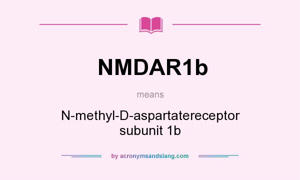 What does NMDAR1b mean? It stands for N-methyl-D-aspartatereceptor subunit 1b