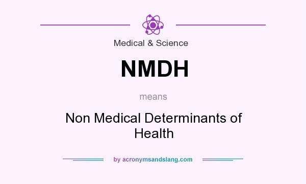 What does NMDH mean? It stands for Non Medical Determinants of Health
