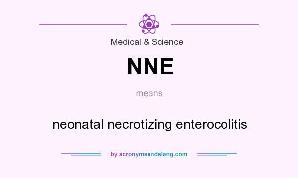 What does NNE mean? It stands for neonatal necrotizing enterocolitis