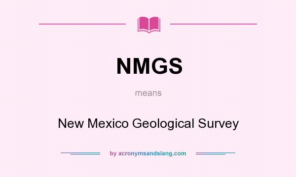 What does NMGS mean? It stands for New Mexico Geological Survey