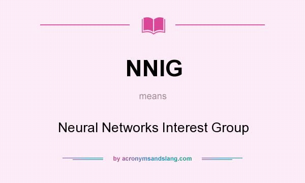 What does NNIG mean? It stands for Neural Networks Interest Group